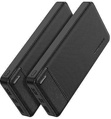 AsperX Power Bank [2 Pack] 15000mAh Charging Banks USB-C Input and Output PowerBanks, 5V/3A Fast Charging Phone Battery Pack Portable Charger for iPhone 14 13 12 Samsung S22 S21 Xiaomi Huawei iPad