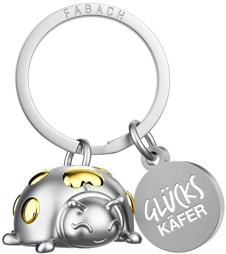 FABACH Marienkäfer Schlüsselanhänger Glücksbringer Marie - Marienkäfer Glücksbringer Viel Erfolg - Glücksbringer Auto - Geschenk Viel Glück
