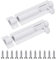 Slide Bolt Latch, Aluminum Alloy Bolt Latch Mini Door Bolts Latches, Slide Latch Lock White Gate Latch Gate Sliding Latch, Door Slide Latch Locks(3 Inch White)