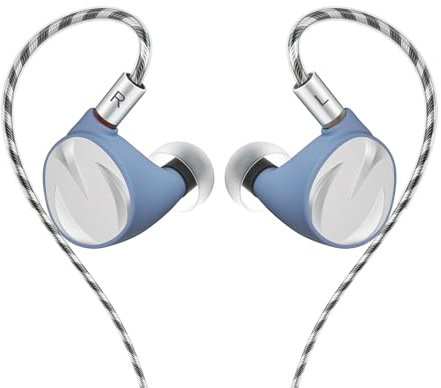 Letshuoer S15 14.8mm Planar Driver in Ear Monitor, HiFi IEM Wired Earphones R-Sonic Passive Filtering Module for Musician Singer Audiophile Studio(2.5mm, 3.5mm, 4.4mm 90-Degree Angle connectors)