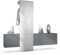 Vladon Garderobe Carlton Set 1, Made in Germany, Flur-Garderobe aus Deko-paneel, Schubladen-Kommode & Schuhschrank, Anthrazit matt/Beton Oxid Optik (209 x 193 x 35 cm)