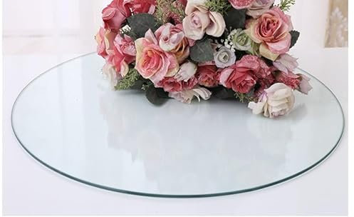 Tapa De Cristal para Mesa Redonda Cristal Templado Transparente Bandeja De Cristal Redonda Tablero Superficie Redonda De Mesa Diámetro 35cm ~ 100cm para Mesa De Comedor Cocina Jardín (Size : Ø 80cm(3