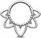 Agrewd Schmuck Minimalistische Lotusblume G23 Solid Titan Septum Piercing 16G 316L Edelstahl Septum Clicker Silber Gold Daith Ohrringe 8/10MM Daith Piercing Schmuck für Frauen Männer