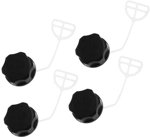 Kisangel 4pcs Tank Cap for Chainsaw Lawnmower Pa6 Material Gas Cap Replacement Cover for Mower Accessories