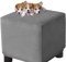 Quadratisch Fußhocker Bezug Stretch Ottomane Schonbezug Hockerbezug 60x60 /40x40 Samt Husse für Fußhocker Ottomanischer Hocker-Bezug Überzug Hocker Protector Waschbar ( Color : #1 , Size : 55x55 cm )