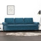 Willood 3-Sitzer-Sofa Loungesofa Couch mit Armlehnen Rückenkissen, Wohnzimmersofa Designsofa Metallgestell, Sitzmöbel Zweisitze,Multi-Sofa, Blau 180 cm Samt