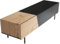 FineBuy Lowboard Schwarz 150x40x40 cm TV-Kommode, Design TV-Schrank Niedrig, Fernsehtisch Fernsehschrank mit Türen & Schublade, Fernsehkommode Wohnzimmer Modern