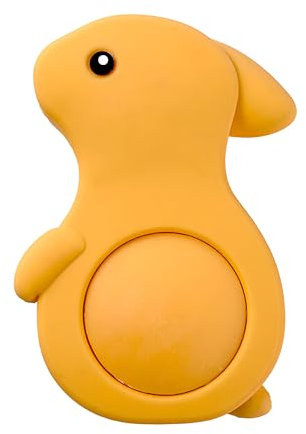 Sonnorel Tür Finger Guards,1 Stück Hochelastisches PET Material Kinder Tür Stopper Baby Sicherheit Finger Pinch Guard (360 Grad Rotation) Gelbe Kaninchen Farbe Klemmschutz für Türen