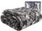 HappyBed [All-Year 160x220 - Doppelbettdecke - Waschbare Bettdecke ohne Bezug - Bedruckte Bettdecke ohne Bezug - Spannbettdecke mit Druck - Mikrofaser - Schwarze Blätter
