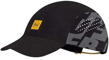 BUFF®| Kappe Pack Speed Männlich Weiblich Erwachsene Flexibel, UPF50, Reflektierendes Element, Komfortabel, Dehnbar, Laufen, Belüftung, Faltbar, L/XL, Noir