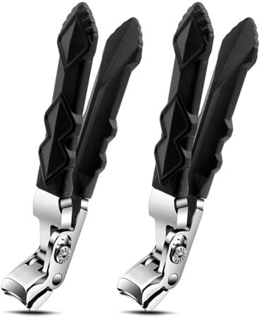 Dotmalls ClipMaster Pro, Grishay ClipMaster Pro, Cumulus Clipmaster Pro Coupe-ongles, manche long, tête inclinée ergonomique, coupe-ongles pour seniors, pour personnes âgées (2Pcs)