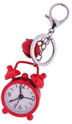COLLBATH Porte-clés Réveil Créatif Mini Porte-clés Pendentif Pour Étudiant Rouge