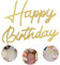 Happy Birthday Wooden Sign for Backdrop Gold Cutout Letters for Balloon Arch Party Baby Shower Photography Background Decorations Perfect Celebration Accessory