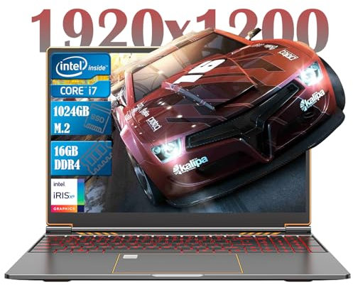 16 Inch Laptop PC FHD Display Core i7 Processor Up to 5.0 GHz,Laptop Computer 16GB DDR4 1TB M.2 NVMe SSD, Fingerprint Reader, Integrated Webcam, Backlit Keyboard, Type-C, Office Subscription.