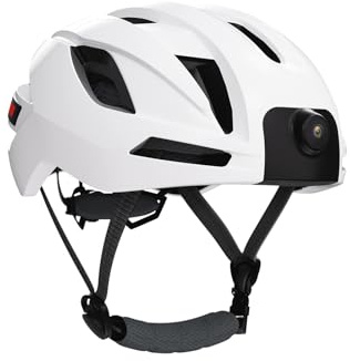 SOUUXIU Bike Helmet with BT Smart Riding Helmet with 1080P Camera and Rear Lights Universal Adjustable Motorcycle Helmets for Men and Women Road Recreational Cycling Helmet