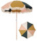 WBQYIPD Sombrilla de playa de madera con inclinación, 200 cm, con borlas for exteriores, protección solar UPF50+, impermeable, for jardín, patio y balcón.