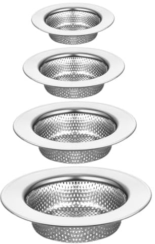 GALPADA 4pièces Filtre Évier Salle De Bain Bouchon Vidange Pour Évier Douche Attrape Cheveux Panier Filtrant Récupérateur Cheveux