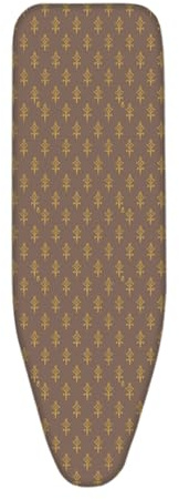 Bügelbrettbezug 132X45 Brown Gold Universal Bezug für Dampfbügelstation | Hitzebeständig, Reflektierend, Waschbar, mit Schnurbindung Bedruckt Bügelbretter
