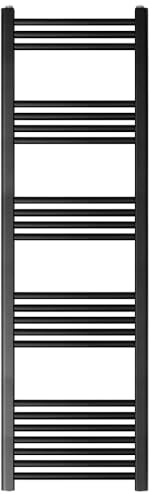 Balterley Straight Heated Heated Towel Rail Radiator, 631W, 400 x 1400mm, Matt Black