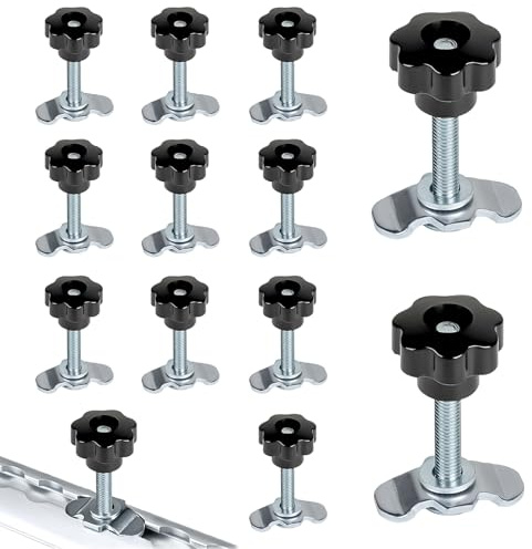 12 Stück M8x60 Airlineschiene Fitting, 500daN für Airlineschienen und Ladungsschienen, Schraubfitting für Airlineschienen