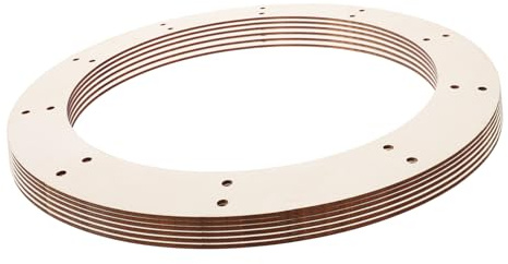 VALICLUD 30cm Runder Holzrahmen für Kranz 6 Stück Stabiler Kranzring für Selbstgemacht Basteln Blumen Girlanden Wanddeko und Festliche Anlässe