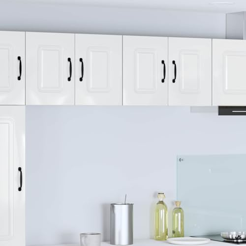 ZIRLANLV Oven Housing, Engineered Wood Cabinet with Adjustable Feet, Space for Oven and Microwave, Worktop Not Included for Kitchen Layouts (60 x 31 x 40 cm 1x wall cabinet (2 doors) 60 cm)