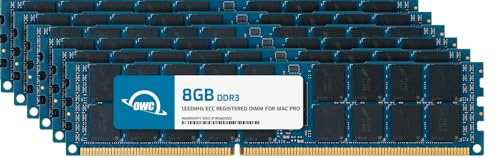 OWC - 48GB OWC Kit per l'espansione della memoria - 6 x 8GB PC10600 DDR3 ECC 1333MHz DIMM per Mac Pro 2009-2012 modelli 'Nehalem' & 'Westmere'