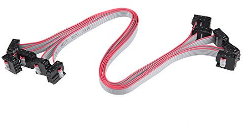 sourcing map 5 Stück IDC 6 Pin Stecker Flachbandkabel Buchse Steckverbinder 30cm 2,54mm Pitch DE de