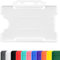 CKB LTD Lot de 100 porte-badges en plastique rigide à glisser sur une face ouverte pour carte d'identité badge horizontal ou paysage, peut contenir une carte de crédit CR80 86 mm 54 mm Blanc