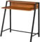 HOMCOM Writing Desk Computer Table Home Office PC Laptop Workstation Storage Shelf 84L x 45W cm Walnut
