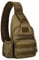 HUNTVP Taktisch Brusttasche Military Schultertasche Tactical Chest Sling Pack MOLLE Armee Crossbody Bag Militärisch Umhängetasche Mini Single Strap Rucksack für Reisen Wandern Camping,Typ-2 Braun