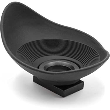vhbw mirino oculare compatibile con Nikon D40x, D5000, D50s, D50 fotocamera, reflex, DSLR oculare - nero, ruotabile di 360°, ovale