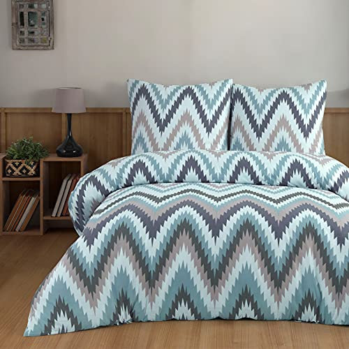 Buymax® Bettwäsche 200x220 100% Baumwolle 3-Teilig Bettbezug - Bettwäsche-Sets 200 x 220cm mit 2 mal Kissenbezüge 80x80cm, ÖKO-TEX Renforcé-Bettdeckenbezug Set mit Reißverschluss