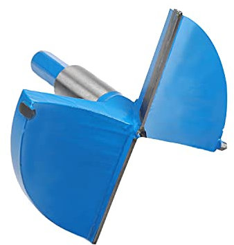 Utoolmart Forstner Bohrer mit Holzbohrung 100 mm Durchmesser Gerader Schaft Hartmetallspitze Professionelle Holzbearbeitung Lochsäge Holzschneider 80 mm Länge Blau für Scharniersperrholz MDF CNC 1St