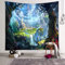 Zodight Wandteppich Psychedelic, Wandbehang Wandtuch Traumwaldhaus Tapestry Wall Hanging, Wandteppich Wald Multicolored Wanddeko für Schlafzimmer Wohnzimmer Wohnheim