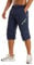 KEFITEVD Herren 3/4 Hose Bermuda Shorts Kurz Cargohose Männer Capri Kletterhose mit Seitlich Tasche Leicht Dünn Sommerhose Rad MTB Shorts Männer Dunkelblau 32
