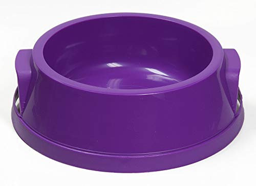 Large 1.20L Plastic Dog & Cat Bowl - Assorted Colors, Portable Pet Bowl