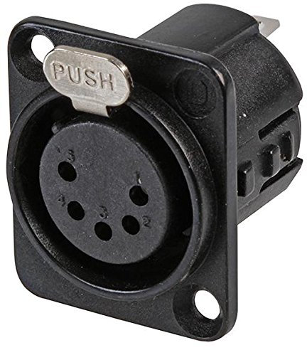 XLR-Steckdose, 5-polig, schwarz, XLR-Audio-Video-Anschlüsse, 1 x Menge – 718-0500