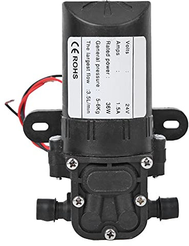 Buachois Pompa Ad Acqua Ad Alta Pressione,DC 24V 3.5L/min Pompa Acqua Autoadescante Interruttore Automatico,Pompa Autoadescante per Lavaggio Auto Barca Pulizia e Irrigazione Giardino