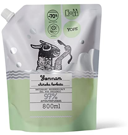YOPE Duschgel Refill Yunnan Chinesischer Tee, Vegane Nachfüllung, 800 ml | Pflegender Grüntee-Extrakt, Spendet Intensive Feuchtigkeit, mit Wertvollen Vitaminen, Dermatologisch Getestet, pH-Hautneutral