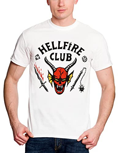 Stranger Things - Hellfire Club Logo T-Shirt weiß - M