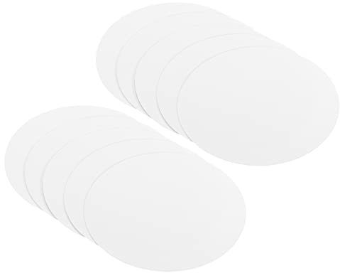 PATIKIL 3.9 Rotondo Cartone Carta, 50pz Bianco Disco Cerchi Fette per Festa Decorazioni Fai da Te Artigianato Arti Disegno Pittura Scrittura, Bianco