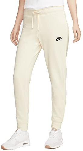 NIKE DQ5174-113 W NSW Club FLC MR Pant Tight Pants Damen Coconut Milk/Black Größe L
