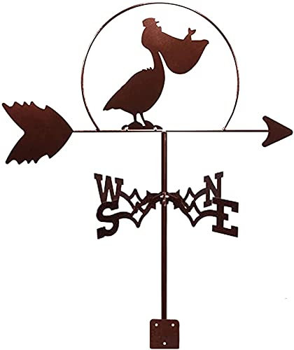 CAZARU Wetterfahne aus Edelstahl, Kuh- und Lammhahn, Kormoran, Wetterhahn, Wetterfahne, Sprühfarbe, Schmiedeeisen, für Garten, Terrasse, Hof, Ornament, Dekoration, Kormoran