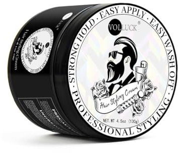 VOLLUCK Pomade Frauen Herren, Natürlich Lang anhaltend Haargel Männer mit 4 Kämmen, Pomade Wasserbasiert Haarstyling Produkte für das Gesamtstyling Lockiger Haarkanten