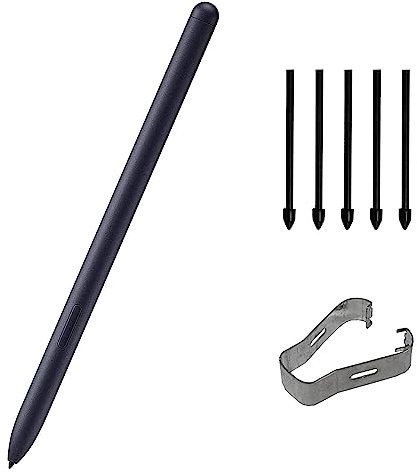Miimall Pen Stylus Kompatibel mit Samsung Galaxy Tab S8 Stift, [5 Stück Silikon Spitzen] Kein Aufladen Ohne Bluetooth Ersatz Pen Stylus für Galaxy Tab S8+/S8 Ultra/S7/S7+ Plus/S7 (EJ-PT870)-Schwarz