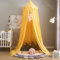 Surwin Betthimmel Madchen Jungen Babybett Doppelbett, Nordisch Moskitonetz Baldachin Kinderzimmer Einzelbett Himmel Schlafzimmer Dekoration Spielzelte Kinder Geschenk, Ohne Bohren (Gelb)