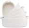 Povxlum 5-Piece Rectangle Storage Basket Set Cotton Rope Woven Baskets for Organizing,Baby Nursery, Dog Toy Baskets White