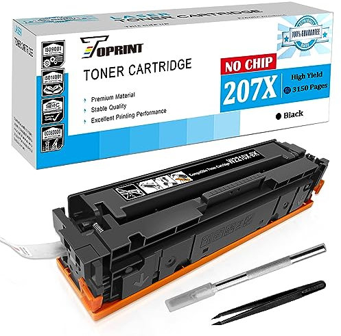 TOPRINT [KEIN CHIP, MIT Werkzeug W2210X 207X ( W2210A 207A ) Wiederaufbereitete Tonerkartusche mit Hoher Kapazität, 3150 Seiten, Schwarz für HP M255 M255dw M255nw MFP M282 M282nw M283 M283fdw M283fdn