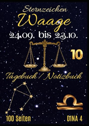 Sternzeichen: Waage: Sternzeichen: Waage Tagebuch / Notizbuch